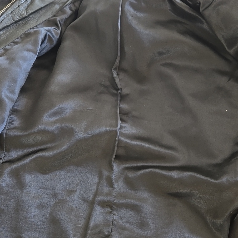 Amanda Smith Vintage Black Leather Collared Jacket Plus Size - Picture 10 of 10